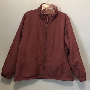 Cabela's Coat Women's 2XL plumb purple fleece lined full zip jacket plus size